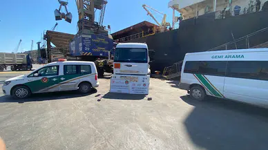 Kuru yük gemisinde 40 ton kaçak akaryakıt ele geçirildi