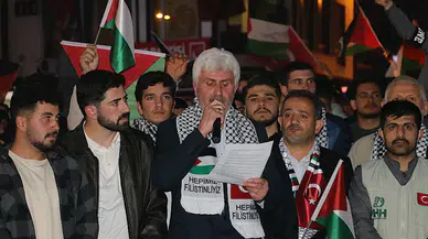 Bayburt'ta İsrail'in Refah'taki kampa saldırısı protesto edildi