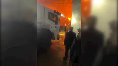 Şanlıurfa'da, fabrika yangını