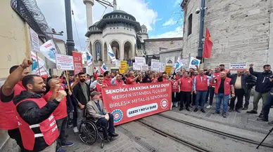 İstanbul - Birleşik Metal-İş Sendikası işçilerinden Fransa Başkonsolosluğu önünde protesto