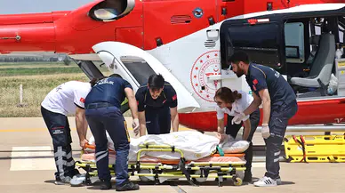 Ambulans helikopter, 90 yaşındaki hasta için havalandı