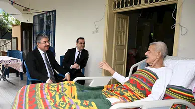 Vali Yılmaz’dan 4,5 yıldır yatağa mahkum olan Mustafa Ergen’e ziyaret