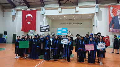 BAİBÜ Yeniçağa Yaşar Çelik Meslek Yüksekokulu'nda mezuniyet heyecanı yaşandı