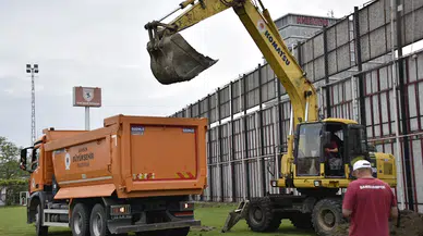 Samsun Büyükşehir Belediyesi, Samsunspor'un  antrenman sahasını yeniliyor