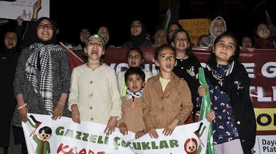 İstanbul- İsrail'in Refah'ta yaptığı saldırı İsrail Başkonsolosluğu önünde protesto edildi