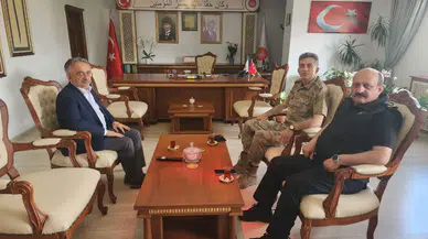Bayburt İl Jandarma ve Emniyet Müdürleri, İl Müftüsü Danacı'yı Yeni Görevinde Ziyaret Etti
