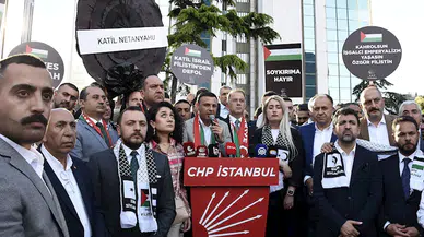 İstanbul-CHP İstanbul il örgütünden İsrail Konsolosluğu önünde Filistin eylemi