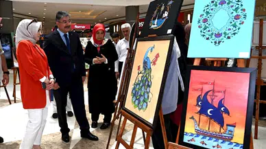 Osmaniye’de öğrencilerinden karma resim sergisi