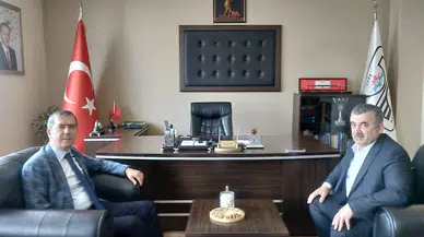 Amasya Emniyet Müdürü Kurt'tan Hamamözü Belediye Başkanı Demir'e ziyaret