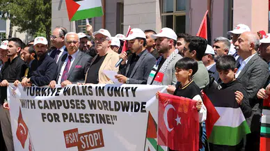 Amasya'da üniversite öğrencileri İsrail'in Refah'taki saldırılarını protesto etti