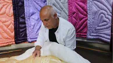 Kilis'in ilmek ilmek işlenen yorganı Avrupa'nın duvarlarını süslüyor