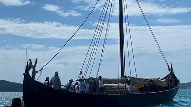 Viking yelkenlisi 'Saga Farmann' Ayvalık'ta