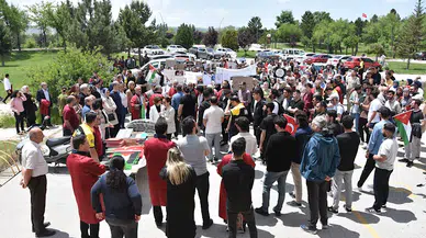 Sivas'ta akademisyenler ve öğrenciler, Filistin için yürüdü