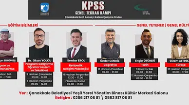 Çanakkale'de ücretsiz KPSS Genel Tekrar Kampı düzenlenecek
