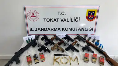 Tokat'taki silah ve mühimmat kaçakçılığı operasyonunda 14 kişi yakalandı