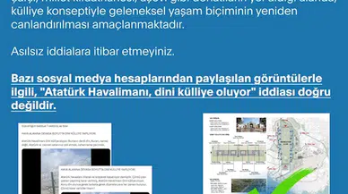 İletişim Başkanlığı'ndan, 'Atatürk Havalimanı, dini külliye oluyor' iddialarına yalanlama