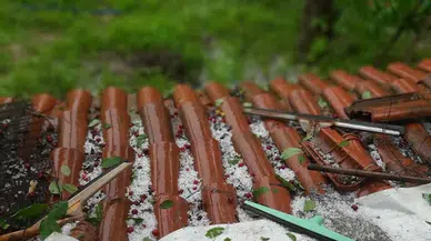 Amasya'da dolu yağışı etkili oldu