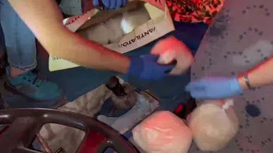 Kamyonda 'Jiby' ile aramada 7 kilo uyuşturucu bulundu