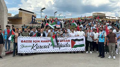 İsrail'in Filistin'e yönelik saldırıları Karabük'te protesto edildi