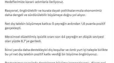 Bakan Şimşek: 2024'te dengeli bir büyüme öngörüyoruz