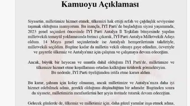 Antalya Milletvekili Aykut Kaya, İYİ Parti'den istifa etti