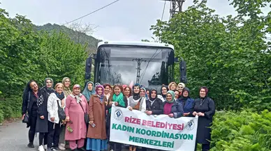 Rize Belediyesi kadın kursiyerlerine etkinlik düzenledi