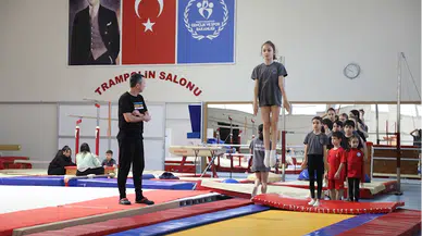 Samsun'da şampiyon adayı cinmastikçiler yetiştiriliyor