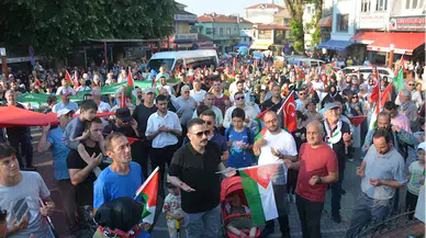 Akçakoca'da Filistin'e destek yürüyüşü düzenlendi