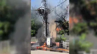 Şanlıurfa'da trafo alev alev yandı; o anlar kamerada