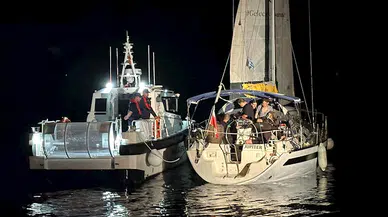 Datça açıklarında 49 kaçak göçmen kurtarıldı