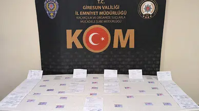 Giresun'da sahte sürücü belgesi operasyonu; baskın kamerada