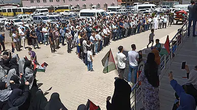 Kızıltepe’de İsrail'in Refah saldırıları protesto edildi
