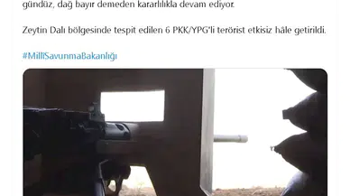 MSB: Zeytin Dalı bölgesinde 6 terörist etkisiz hale getirildi