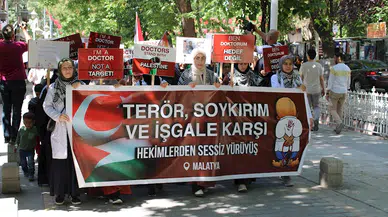Malatya'da sağlık çalışanlarından İsrail protestosu