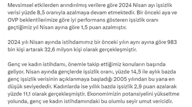 Cevdet Yılmaz: Gençlerde işsizlik oranı en düşük seviyede