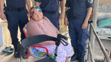 Felçi kadının tekerlekli yürüteç hayalini jandarma gerçekleştirdi