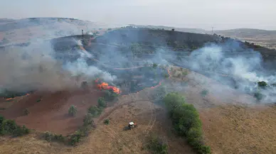 Kula'da çıkan maki yangını 3 saatte söndürüldü