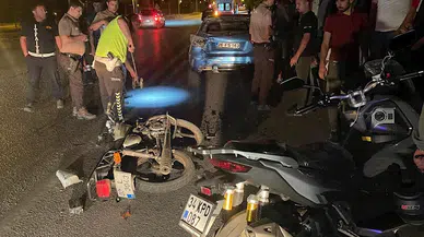 Otomobille motosiklet çarpıştı: 1 ölü