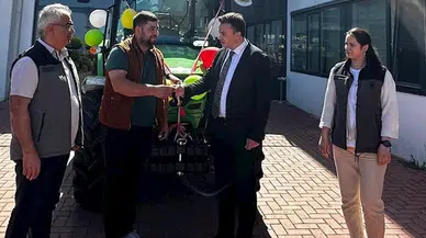 Gerze'de ORKÖY kapsamında orman köylüsüne traktör verildi