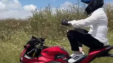 İstanbul - Büyükçekmece’de motosikletlinin tehlikeli yolculuğu kamerada