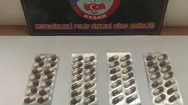 Edirne’de 63 sentetik ecza ele geçirildi; 1 gözaltı 
