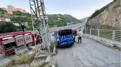 Trabzon'da yüksekten düşen kişi yaralandı