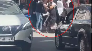 Kadınların saç saça kavgası kamerada