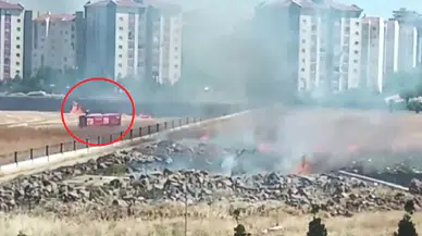 Diyarbakır’da hastanenin yanındaki arazide ot yangını