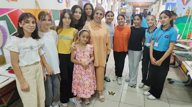 Silopi’de öğrencilerin hazırladığı eserlerin sergisi yapıldı