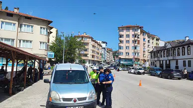 İskilip'te dron destekli trafik denetimi