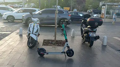 Sahilde hatalı park edilen motosikletlere ceza