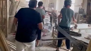 Bursa'da sahibinin elinden kaçan kurbanlığı yakalama anları kamerada 