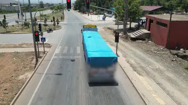 Gaziantep’te dronlu trafik denetimi