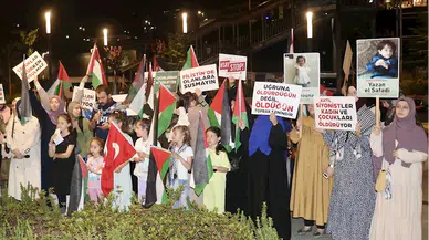 Trabzon'da İsrail'in Gazze'ye yönelik saldırıları protesto edildi